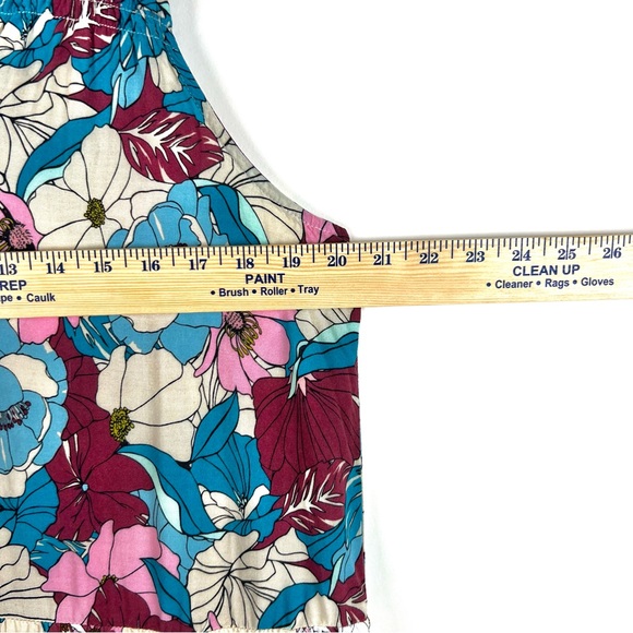 True Craft Sleeveless Floral Tiered Sundress Women Size 0X Summer V- Neck 0112 - Picture 4 of 6